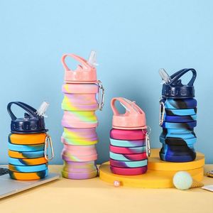 Collapsible Reusable Silicone Sports Drink Water Bottle Expandable Coffee <b>Cup</b> for Hiking and Outdoor Activities - Product Image 2