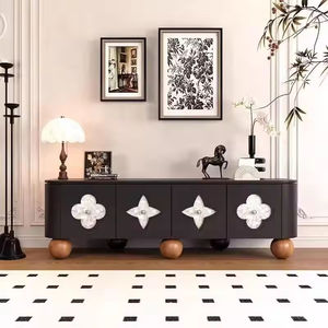 Mueble de <span class=keywords><strong>TV</strong></span> Moderno de Madera Maciza y Mesa de Centro para Sala de Estar, Mueble para Televisor, Venta al por Mayor de Fábrica - Product Image 2