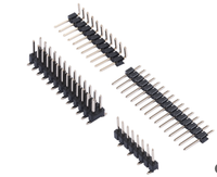 SMT 1.0/1.27/2.0/2.54mm Aralıklı Tek/Çift Sıralı Pinli Konnektör 1-40p Erkek Pinli Şerit RoHS Pirinç Konnektör Soketi PCB için