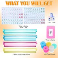 Geling Skillful Manufacture – Nouveaux jeux de mahjong américains de 160 tuiles, blancs, en promotion, idéaux pour les cadeaux d'anniversaire