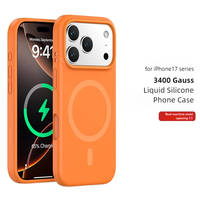Nouvelle Coque Magnétique Fine en Silicone Liquide pour iPhone 17 Pro Max 15 14 13 Pro, Coque Téléphone Personnalisée en Silicone avec Logo Gravé au Laser