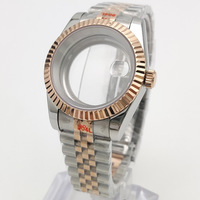 Boîtier de montre Trendybay en acier 914L haute dureté avec loupe intégrée et verre saphir – Kit d'assemblage pour montre homme tendance et professionnelle