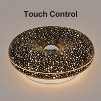 Lampe tactile de projection ciel étoilé Donut, 3 couleurs, LED dimmable, ABS, rechargeable Type-C, lampe de bureau murale, décoration romantique pour chambre, cadeau