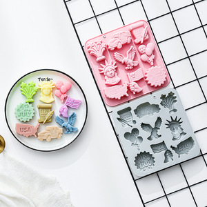 Moldes de Silicona para Pastel con Diseño del Día de la Independencia, Reutilizables, de Grado Alimenticio, Lindos Moldes Magnéticos de Silicona para Chocolate, Dulces y Hielo - Product Image 3