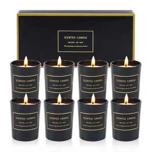 NATTH Dekor Großhandel Geschenk handgemachte Kerze benutzer definierte Duft Blechdose Kristallglas Soja Wachs Duft kerzen mit Box - Product Image 5