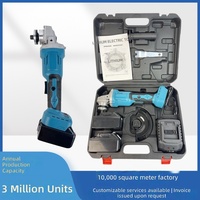 Meuleuse d'angle portable haute puissance sans balais au lithium-ion avec poignée en métal nu pour polissage, découpe et cirage