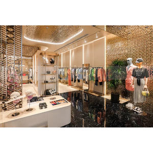 WL006 Proyecto personalizado Sala de estar Paneles decorativos de techo y pared Paneles de lámina de ondulación de agua plateada de acero inoxidable - Product Image 4