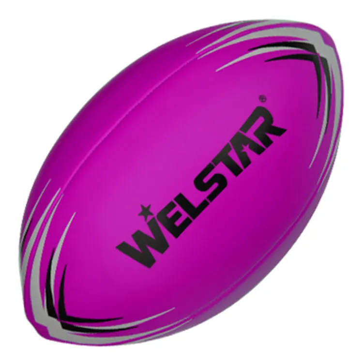High Quality Soft Touch Toy Inflated Machine Sewn Rugby Ball For Children