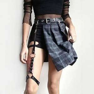 Punk Style transfrontalier en cuir PU Performance bijoux Shorts fronde jambes boucles adulte pour Rock Street Dance discothèque - Product Image 1