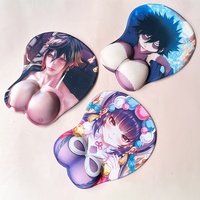 2024 En gros Tapis de souris gamer Genshin Impact personnalisé avec votre photo, thème anime, en silicone chauffant, motif dessin animé 3D, avec support de poignet antidérapant