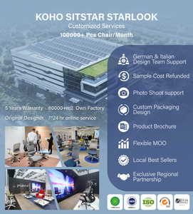 Koho chuyên nghiệp đương đại <span class=keywords><strong>Ergonomic</strong></span> lưới xoay ghế thắt lưng hỗ trợ điều hành Ghế văn phòng Nylon Bánh Xe đồ nội thất - Product Image 6