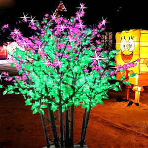<b>Artificial</b> Lilac <b>Tree</b> with Decorative Illumination for Landscape Features and Floral Theme Displays - Product Image 1