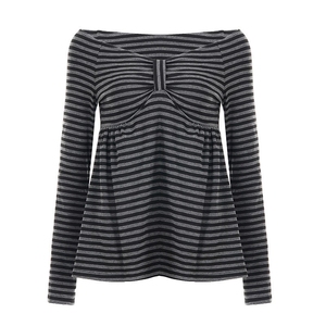 83 เสื้อยืดแขนยาวลายทางลำลองและทันสมัยแบบใหม่ - Product Image 5