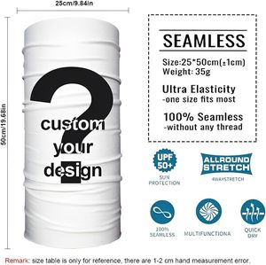 Wholesale Custom logo Headband Scarf Tube Face <b>Head</b> <b>Cover</b> Neck Gaiter Hiking Sports Bandana - Product Image 3