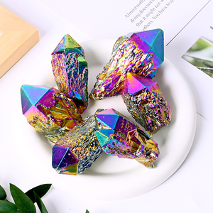 Wholesale Healing Crystal Stones Rainbow Angel Aura <b>Pineapple</b> Quartz Cluster for Jewelry Making - Product Image 6