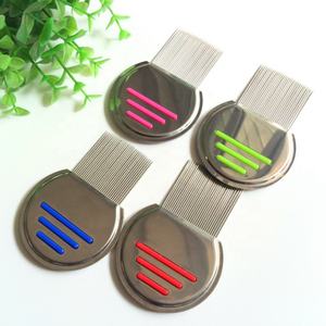 1個新しいターミネーターシラミコーム新しい猫犬金属ニットヘッドシラミコーム歯付きフリーフリーハンドルペット用品グルーミングツール - Product Image 3