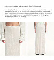 Industrie lourde décontracté été sirène jupe mi-longue fleur brûlée cordon taille étroite Satin jupe asymétrique jupe en queue de poisson
