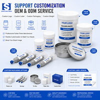 Pâte à souder sans plomb OEM SAC305 Sn96.5Ag3.0Cu0.5 T3 T4 T5 10g 20g 50g 500g 1KG 2KG pour soudure à refusion SMT PCB en pot ou en seringue