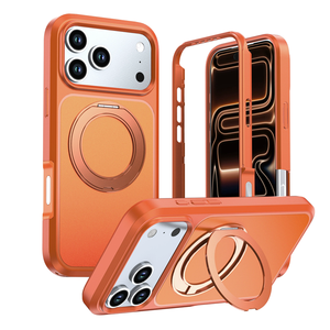 เคสกันกระแทกแบบ 2 in 1 วัสดุ TPU PC พร้อมขาตั้งหมุนได้ 360 องศา รองรับการชาร์จไร้สายแบบแม่เหล็ก สำหรับ iPhone 18 Pro Max 17 Pro 16 15 - Product Image 1