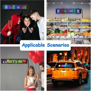 แผงจอแสดงผล LED แบบยืดหยุ่น 12V DC บลูทูธ ควบคุมผ่าน USB ป้ายดิจิตอลแบบตั้งโปรแกรมได้ สำหรับโฆษณาในรถยนต์และสำนักงาน - Product Image 5