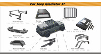 Pare-chocs avant et arrière en acier et aluminium noir pour JEEP JL, fabriqué en usine, tout-terrain 4x4