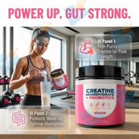 Poudre de créatine monohydrate et probiotiques 2-en-1 à marque privée pour hommes et femmes : Soutien à la force musculaire et à la santé intestinale (Fabrication ODM)