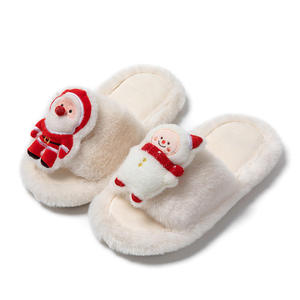 Chaussons d'hiver pour adultes, à bout ouvert, moelleux, confortables et antidérapants, pour femmes. - Product Image 2