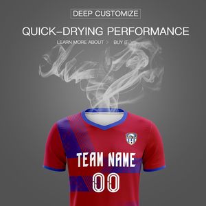 Custom Soccer Jersey Set Personalized <b>Name</b> Number V-Neck Sublimated Moisture Wicking Uniform for Men Youth Boys - Product Image 4
