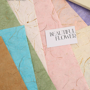 Papel de Cáñamo de Color 2026, Papel de Textura de Fibra de Cáñamo para Envolver Flores, Papel de Seda de Cáñamo Desgarrable a Mano - Product Image 2