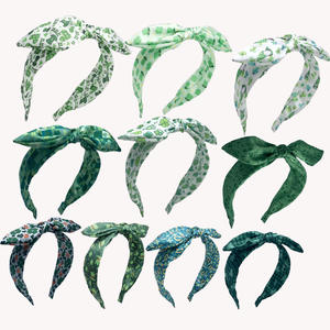 Kleidung mit irischem Motiv für das St. Patrick's Day-Festival, St. Patrick's Day-Stirnband mit Hasenohren für Damen, Kleeblatt-Kopfbedeckung für Feiertagspartys - Product Image 1