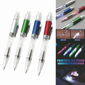 Custom Promotional Gift Pen Advertising Office Stationery Gift <b>Ball</b> Pen Bright <b>LED</b> Light Multifunctional Ballpoint Pens - Product Image 4