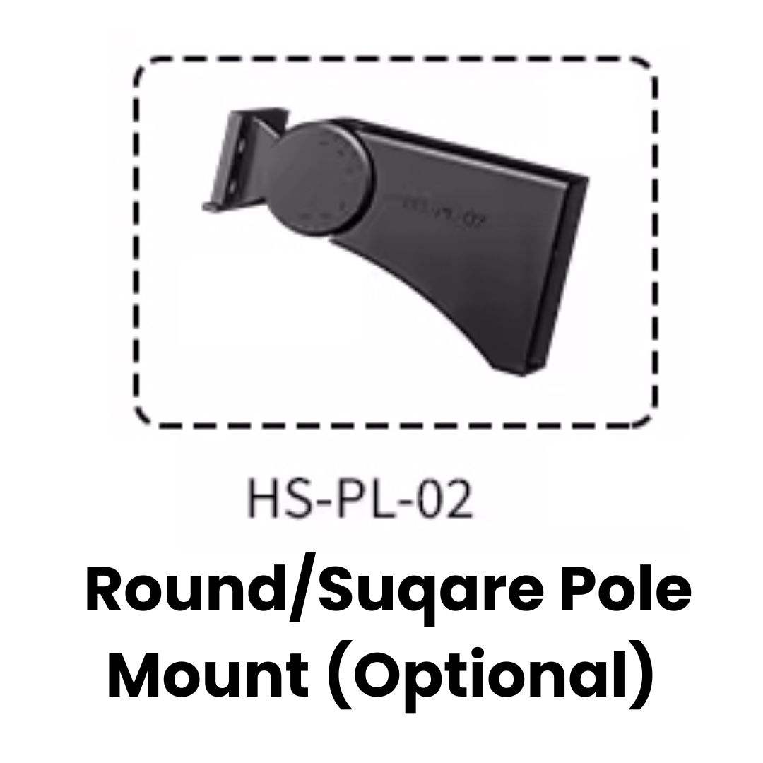 Black Round/Square Pole Mount (Optional)