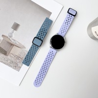 Horlogeband van ademend siliconen met magnetische vierkante gesp voor Watch4 & GT3 20mm/22mm