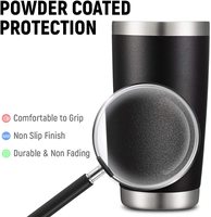 Vente en gros tasse de voyage thermique en acier inoxydable vierge anti-poireau 20oz fiole à vide tasse de voyage thermique en métal