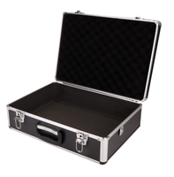 Boîte à outils Grand étui rigide de vol noir Carry Foam Storage Dj Camera Box Mallette à outils en aluminium