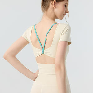 Débardeur de sport respirant et léger pour <span class=keywords><strong>femme</strong></span>, séchage rapide, extensible dans quatre directions, avec effet liftant, idéal pour l'entraînement estival - Product Image 4