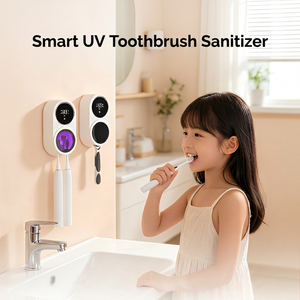 Stérilisateur de brosses à dents mural USB Type-C à détection automatique, alimenté par batterie 1800 mAh, étanche IPX4, pour la maison, l'hôtel et les voyages - Product Image 1