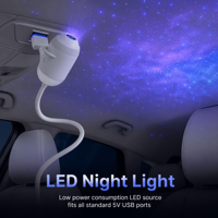 Projecteur USB MSBN Ciel Étoilé Ondes Océaniques, Lampe d'Ambiance à Brancher pour Plafond de Voiture, Chambre et Décoration de Fête, Vente en Gros