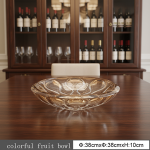 Boîte à bonbons en verre cristal de 37,8 cm, couleur gris fumé océan, décoration de maison, mariage, récipient de rangement, bol à bonbons et fruits en verre - Product Image 6