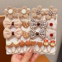 Lot de 10 élastiques à cheveux en forme de fleur de dessin animé pour enfants et filles, attaches pour queue de cheval, accessoires de mariage élégants faits à la main
