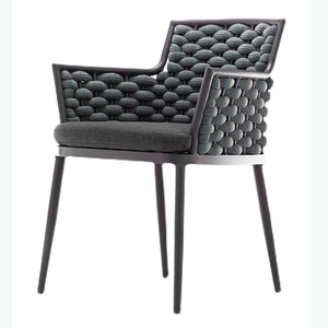 Lujo moderno cuerda tejida al aire libre mesa de comedor y sillas conjunto de muebles de exterior para Hotel Resort Villa jardín conjunto de muebles de exterior - Product Image 6