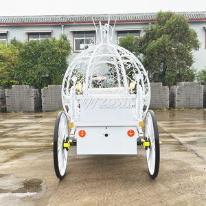 Carruaje Eléctrico Decorativo Hecho a Mano con Diseño de Calabaza, Interior Impermeable, para Bodas, Recreación en Parques y Vehículo Comercial - Product Image 4