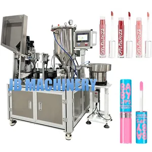 JB-MZ1 Turntable Automatic Liquid Lipstick Matte Lip Gloss Filling Machine Mascara Filler Equipment Price