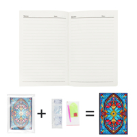 Vente en gros de fleurs design bricolage diamant peinture A5 cahier pour enfants et adultes cadeaux drôles et sympas