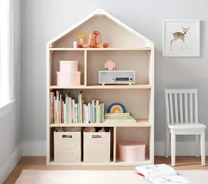 Muebles de sala de estar gabinete de madera esquina relleno libro gabinete de madera maciza estante de libros