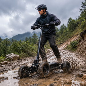 Trottinette 4 roues de 11 pouces, directement de l'usine, avec corps inclinable, pliable, véhicule 4x4 haute vitesse, moteur haute puissance 3000W, offre une accélération rapide - Product Image 1