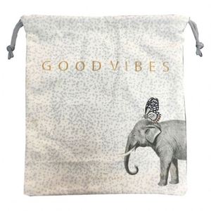 Pochette cadeau en tissu sergé de coton robuste, personnalisable, avec cordon de serrage, anti-poussière, pour voyage, brodée, avec ruban en toile. - Product Image 2
