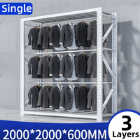 Porte-manteau sur pied en acier inoxydable haut de gamme, finition peinte, protection anticorrosion, avec barre de suspension simple