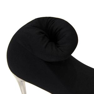 Stivali Sopra il Ginocchio da <span class=keywords><strong>Donna</strong></span> Autunno Primavera Sexy Elasticizzati con Tacco Alto Sottile <span class=keywords><strong>Scarpe</strong></span> Lunghe Taglia Grande 39 40 Nero Grigio - Product Image 4