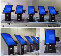 Kiosque de commande et de paiement automatique pour restaurant, centre commercial, avec écran tactile capacitif LCD, système Android/Windows